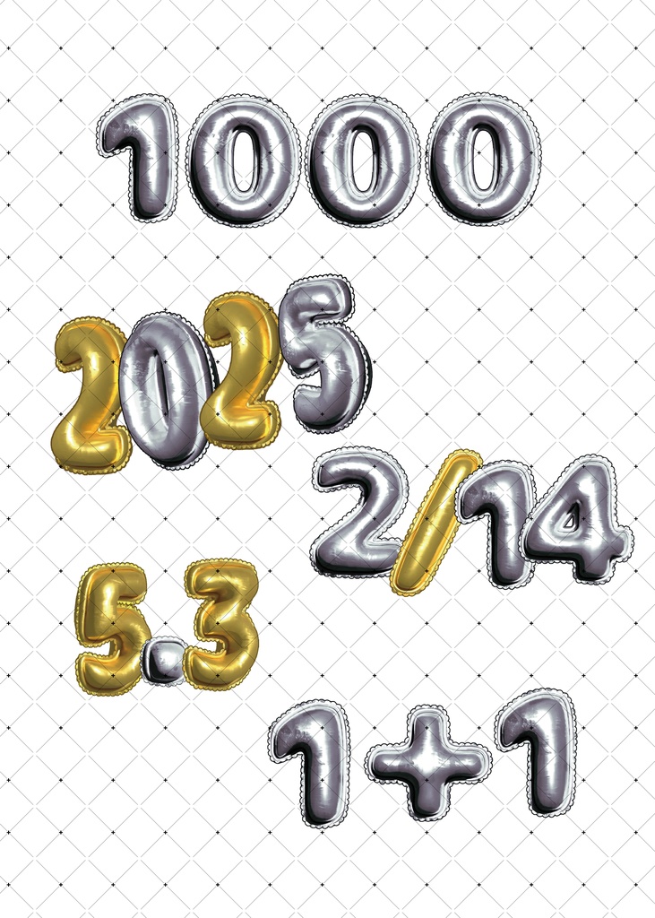 バルーン文字 数字+記号