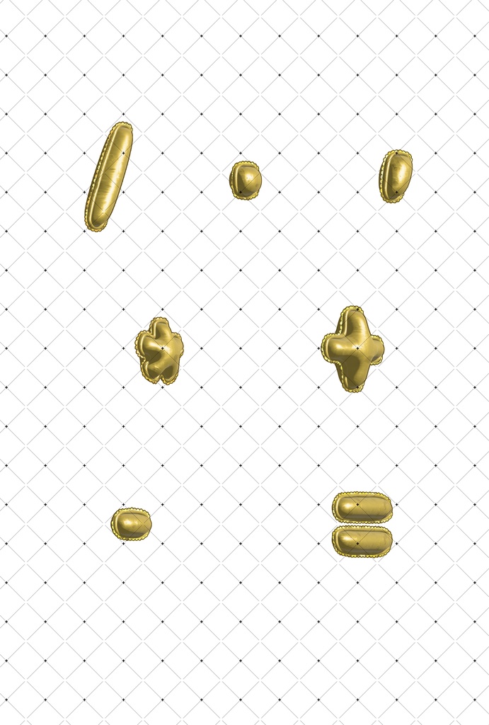 バルーン文字 数字+記号