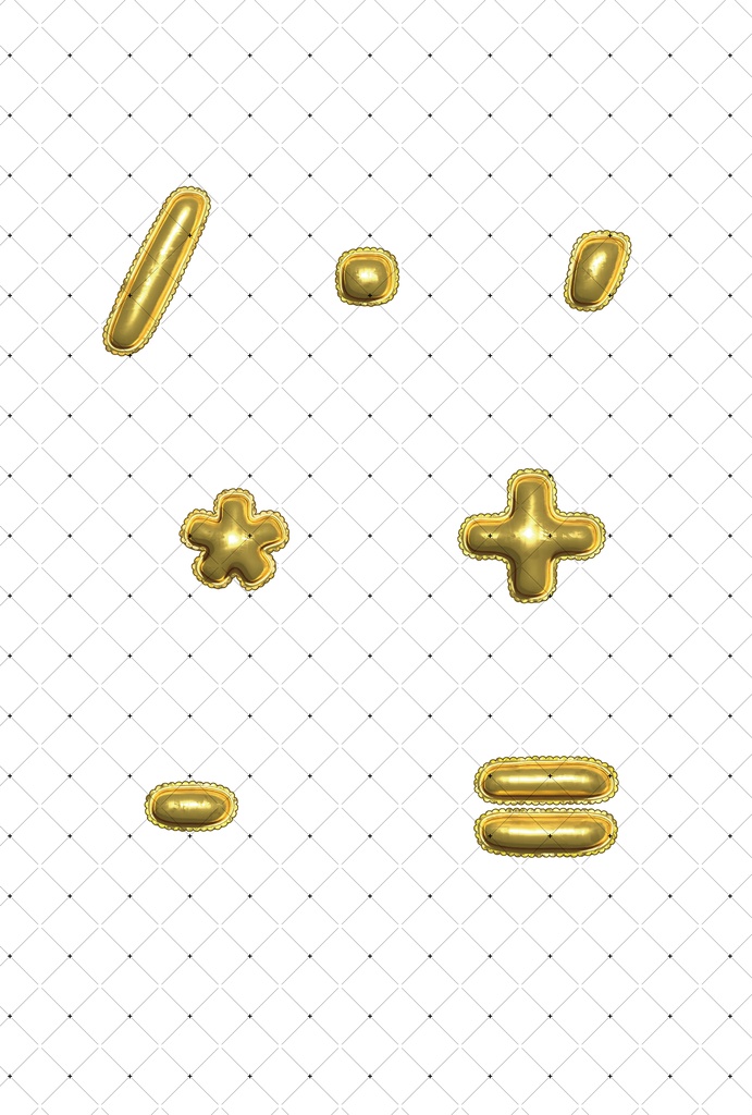 バルーン文字 数字+記号