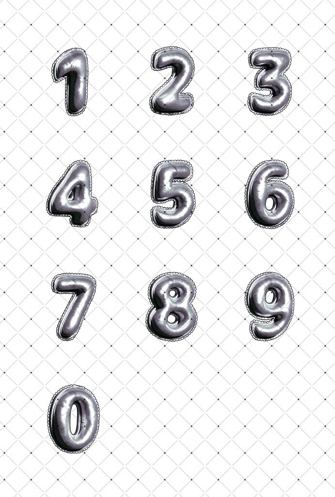 バルーン文字 数字+記号