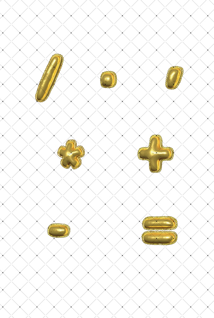 バルーン文字 数字+記号