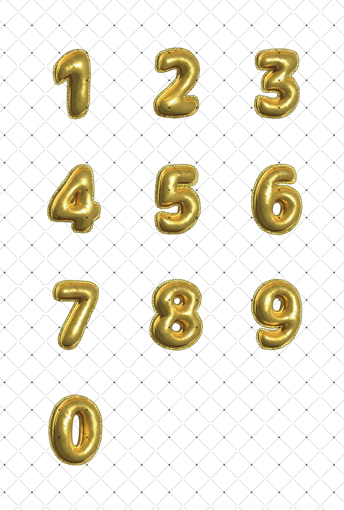 バルーン文字 数字+記号