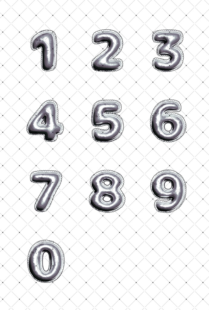 バルーン文字 数字+記号