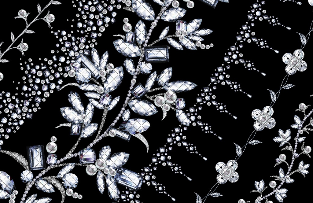 ビジュー刺繍 装飾ブラシパック