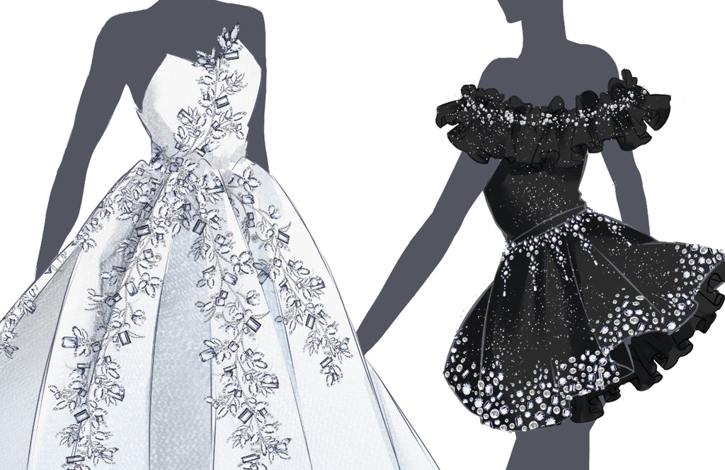 ビジュー刺繍 装飾ブラシパック