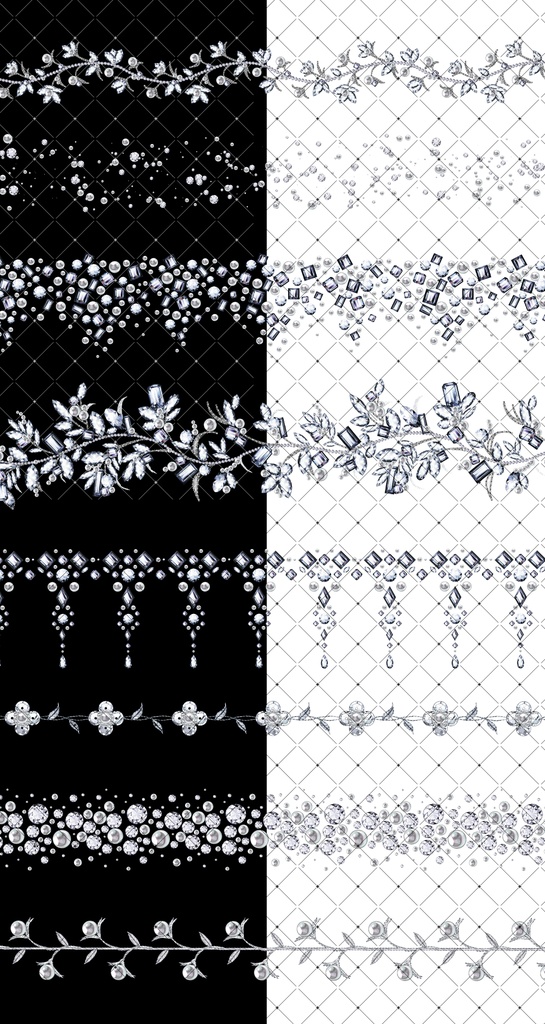 ビジュー刺繍 装飾ブラシパック