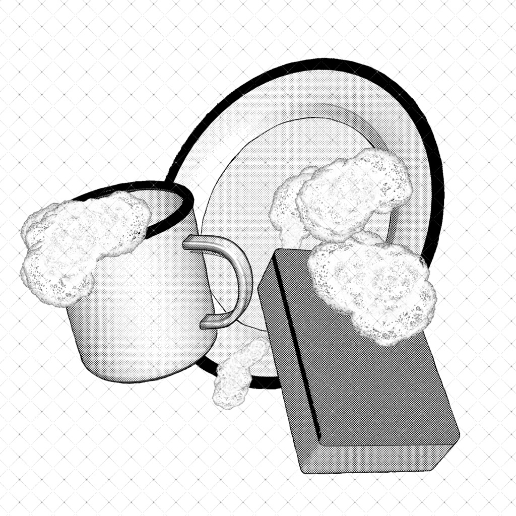 モノクロ用リアル泡ブラシ