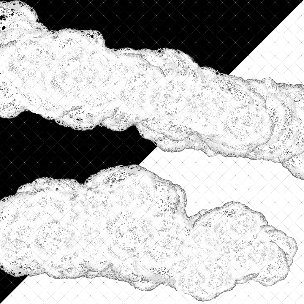 モノクロ用リアル泡ブラシ