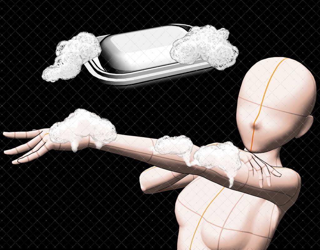 リアル泡ブラシ