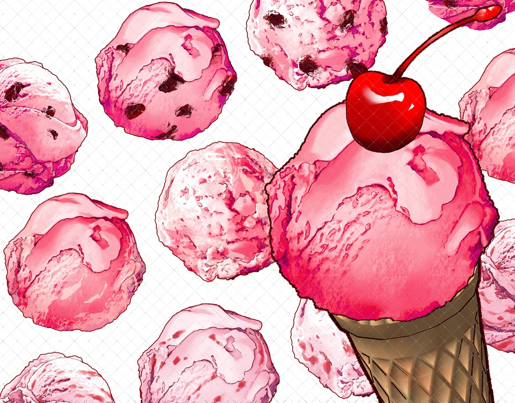 アイスクリーム+トッピング(全フレーバー)79本+3Dコーン