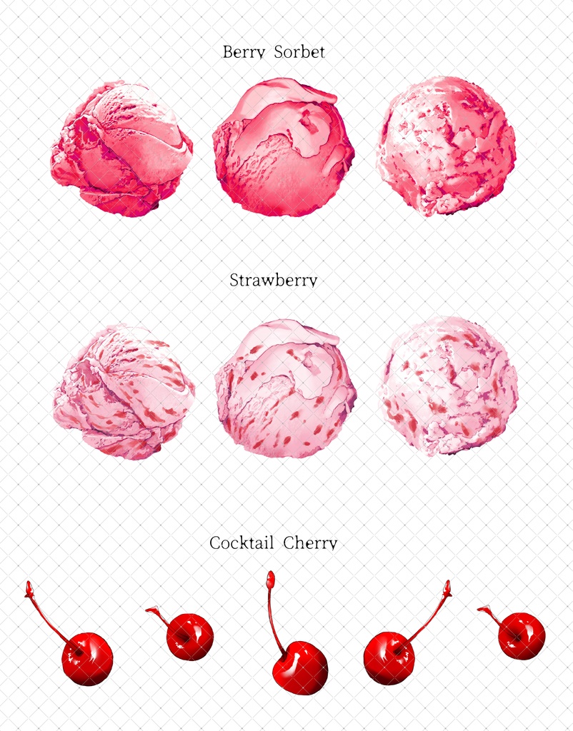 アイスクリーム+トッピング(全フレーバー)79本+3Dコーン