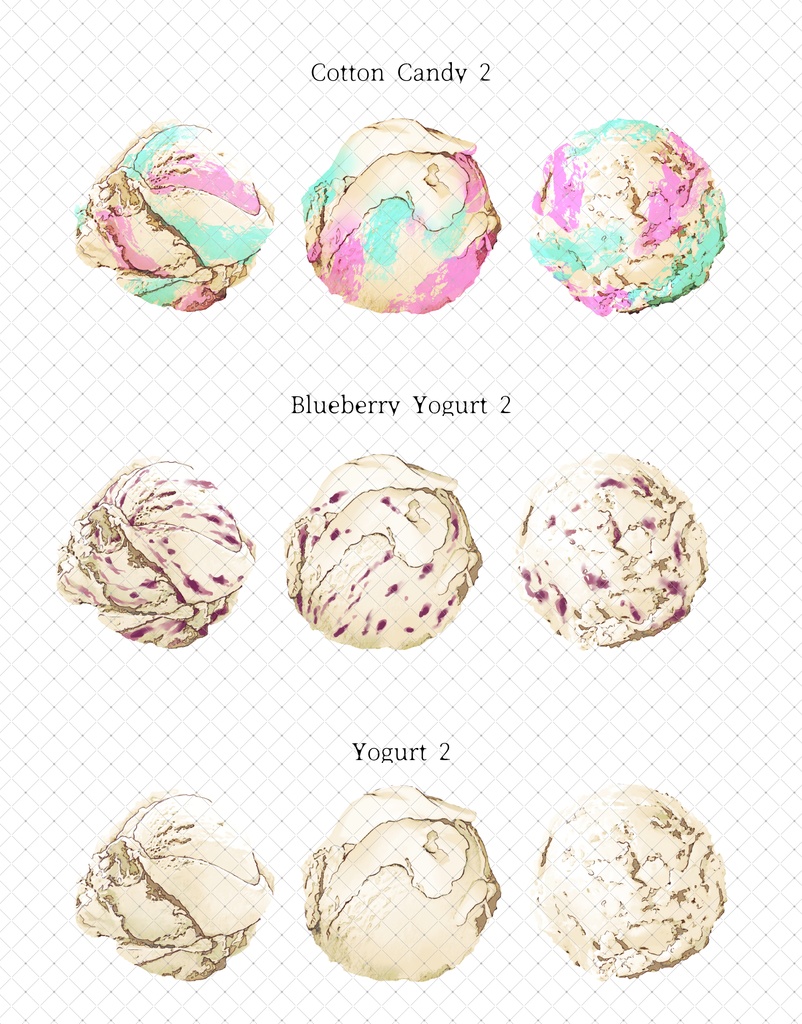 アイスクリーム+トッピング(全フレーバー)79本+3Dコーン