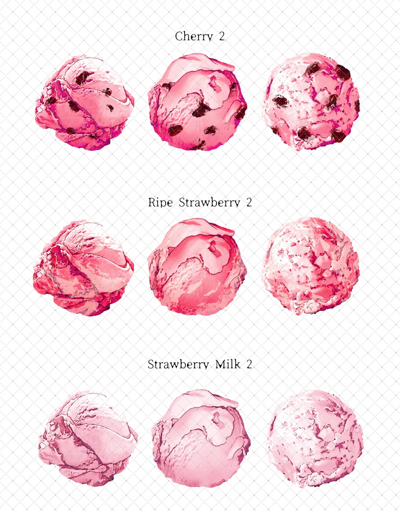 アイスクリーム+トッピング(全フレーバー)79本+3Dコーン