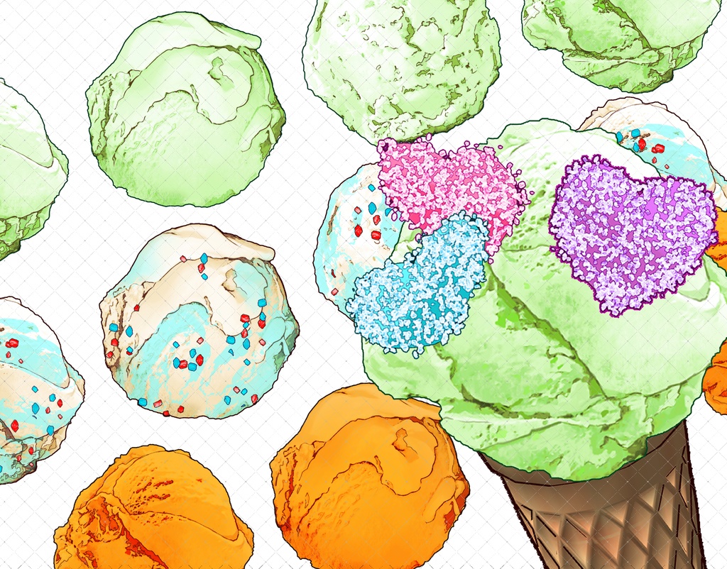 アイスクリーム+トッピング(全フレーバー)79本+3Dコーン