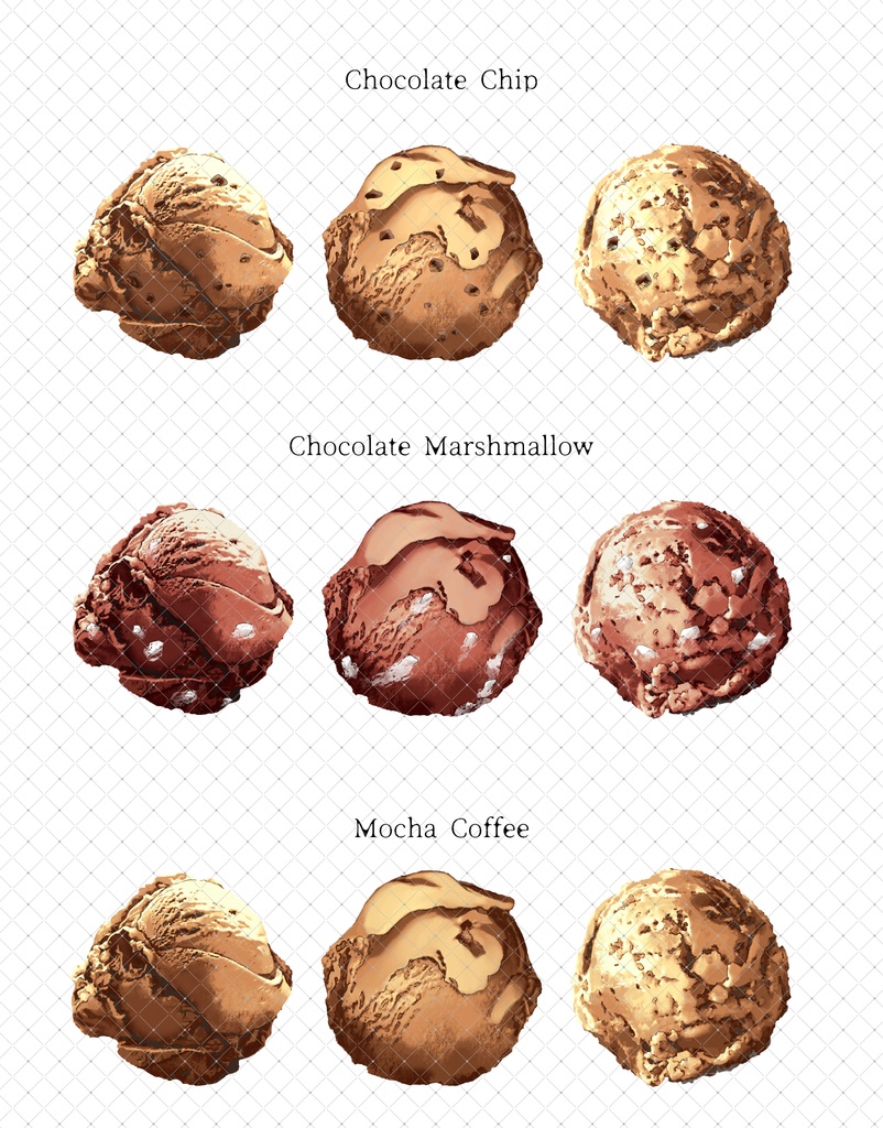 アイスクリーム+トッピング(全フレーバー)79本+3Dコーン