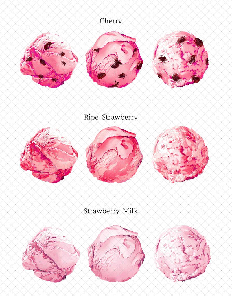 アイスクリーム+トッピング(全フレーバー)79本+3Dコーン