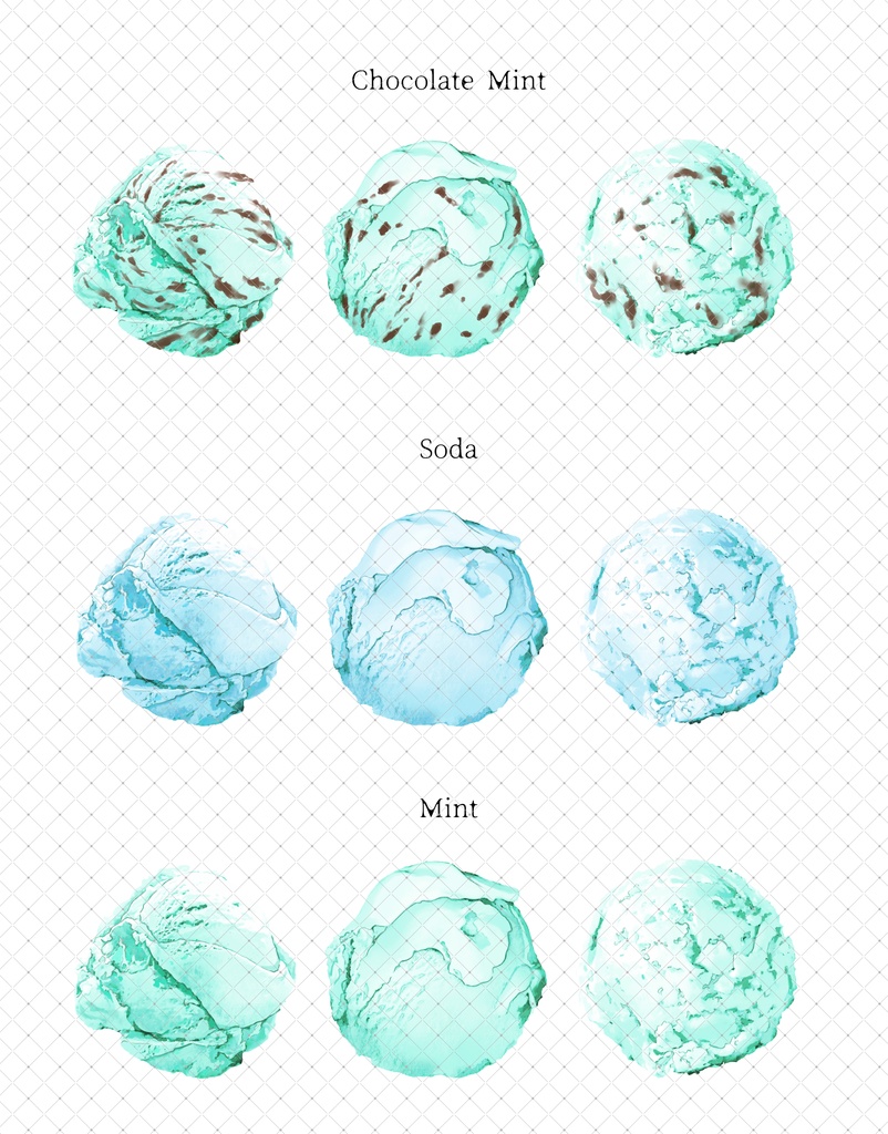 アイスクリーム+トッピング(全フレーバー)79本+3Dコーン