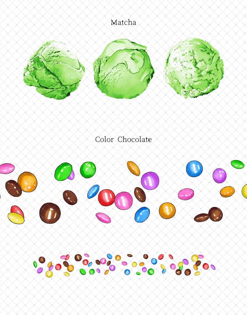 アイスクリーム+トッピング(全フレーバー)79本+3Dコーン