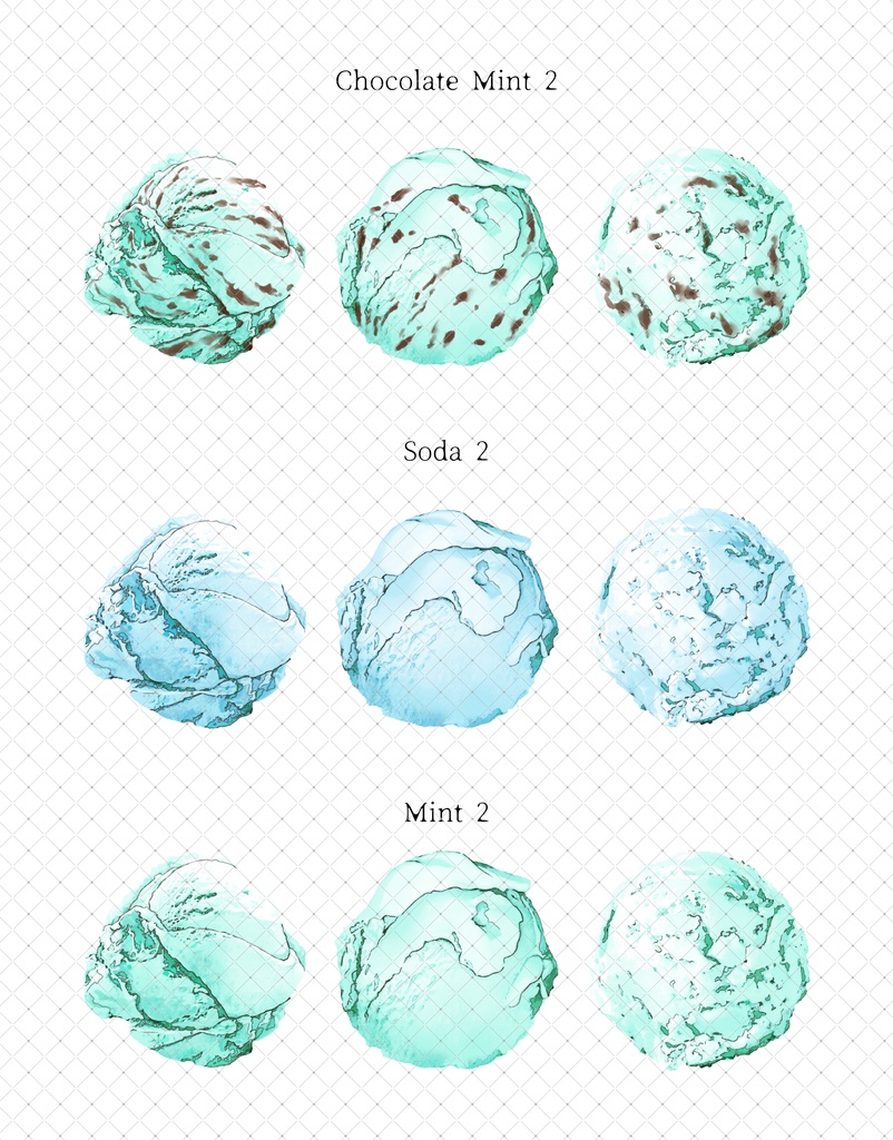 アイスクリーム+トッピング(全フレーバー)79本+3Dコーン