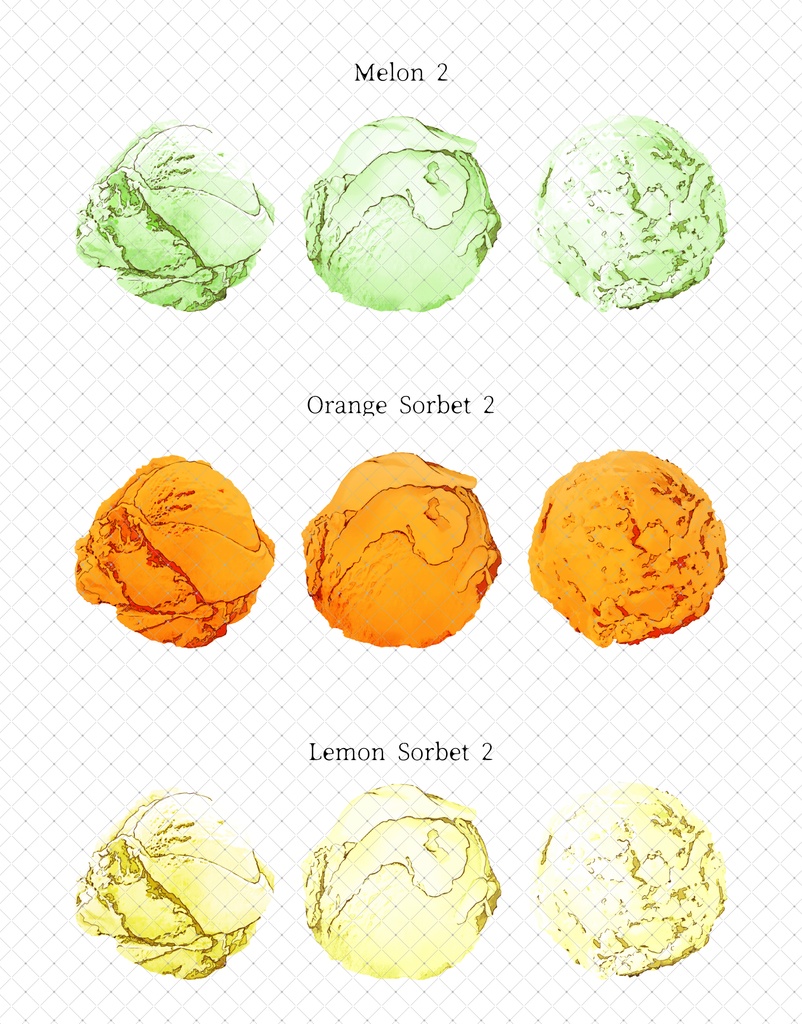 アイスクリーム+トッピング(全フレーバー)79本+3Dコーン