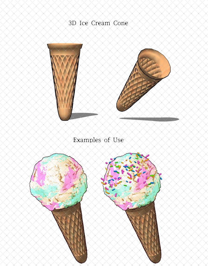 アイスクリーム+トッピング(全フレーバー)79本+3Dコーン