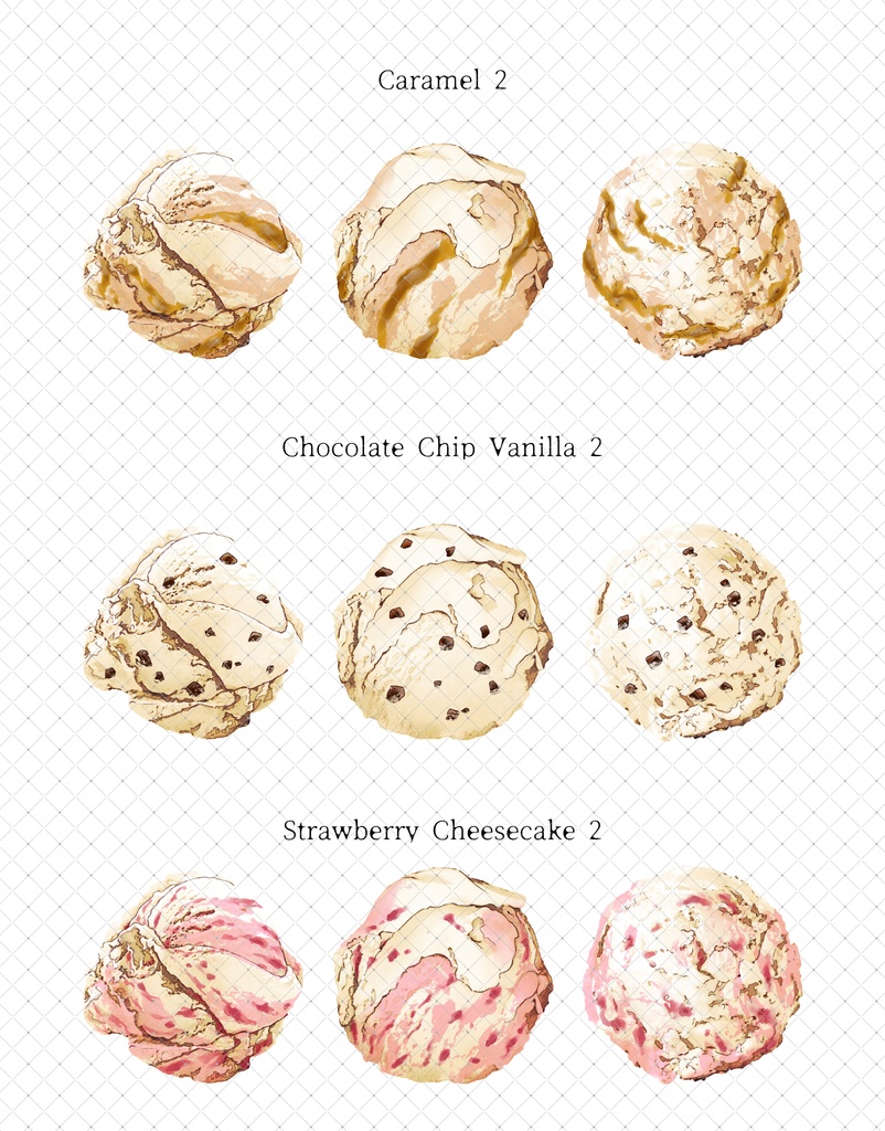 アイスクリーム+トッピング(全フレーバー)79本+3Dコーン