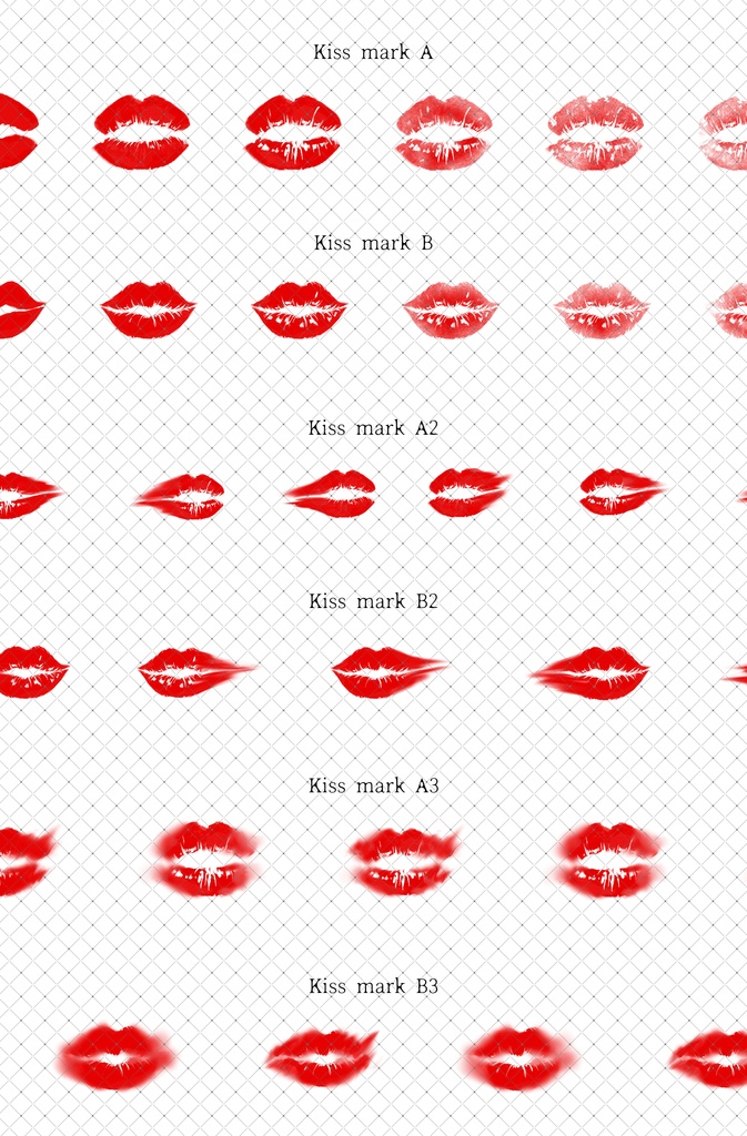キスマーク24種 画像+ブラシ素材