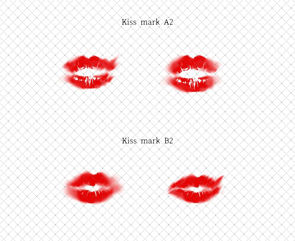 キスマーク24種 画像+ブラシ素材
