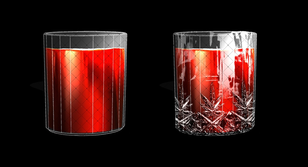 光とガラスの質感ブラシ