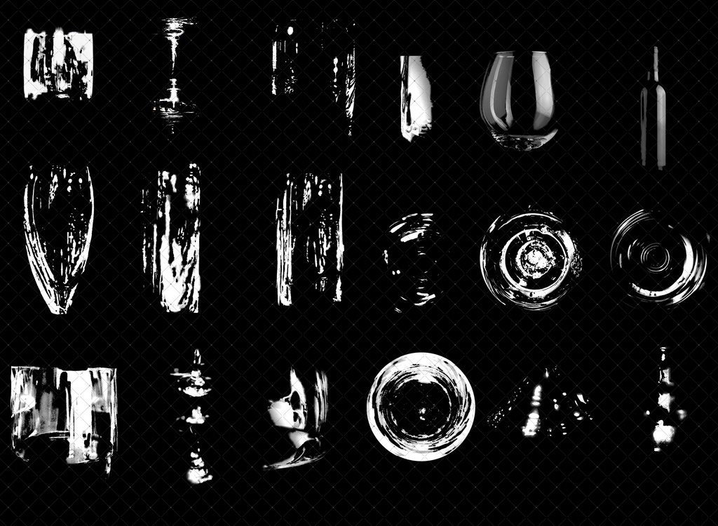 光とガラスの質感ブラシ