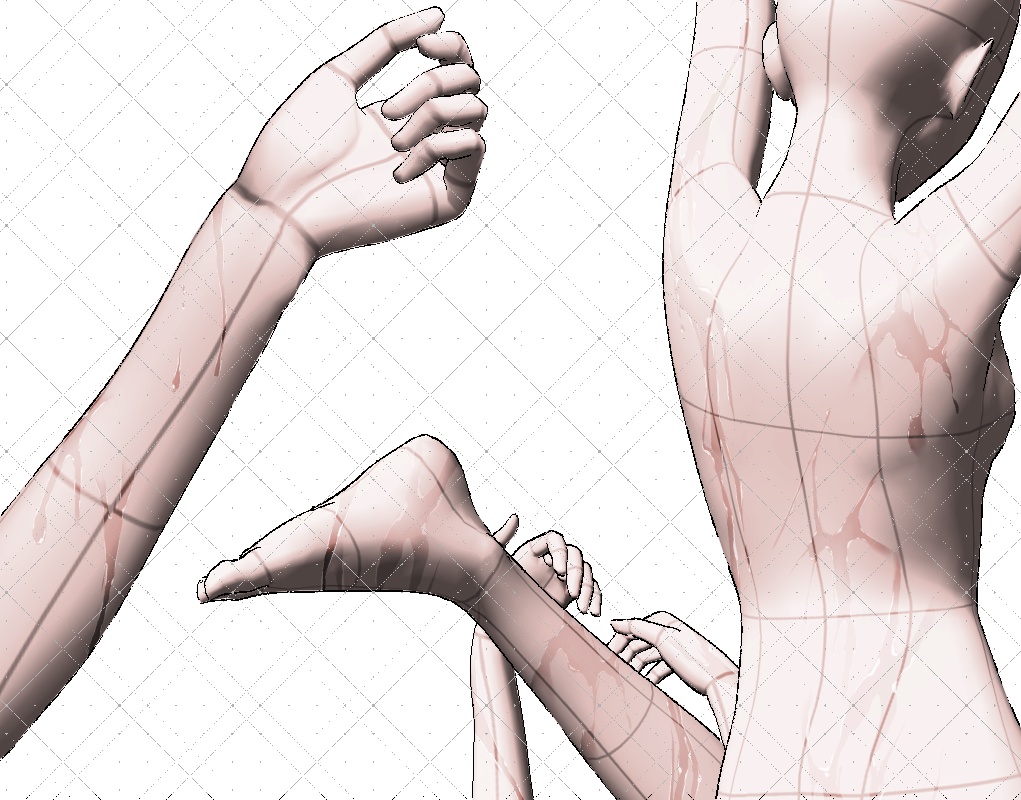 液体・濡れ表現・服のしわ ブラシセット