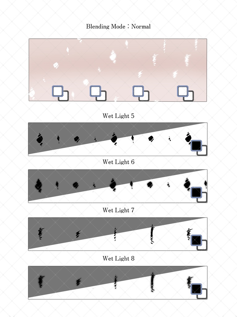 液体・濡れ表現・服のしわ ブラシセット