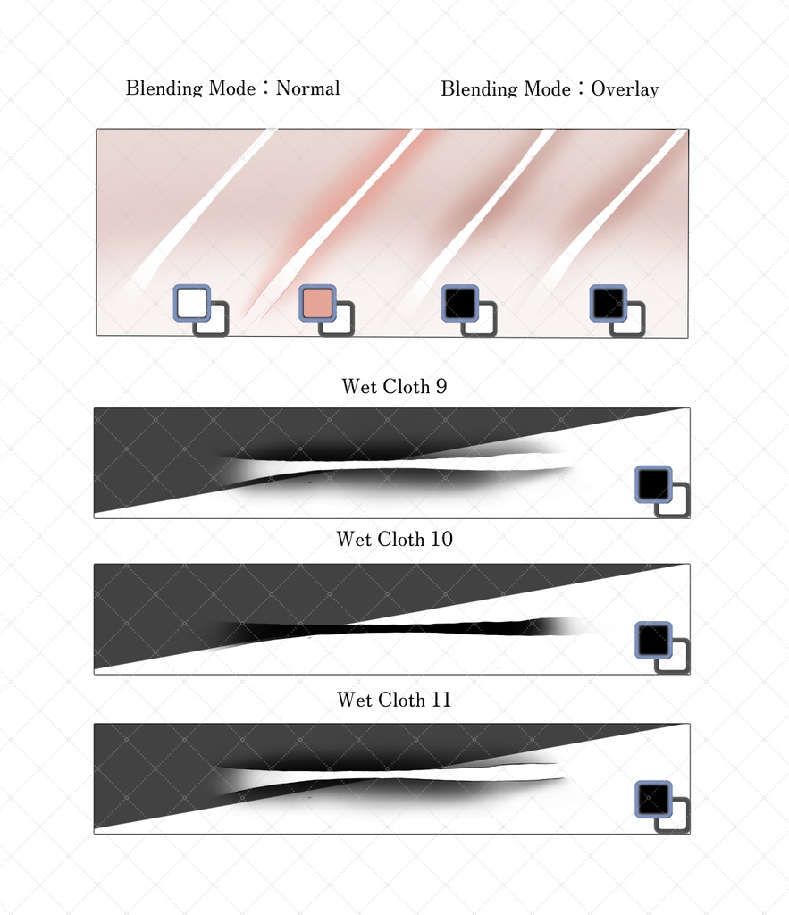 液体・濡れ表現・服のしわ ブラシセット