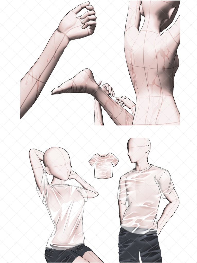 液体・濡れ表現・服のしわ ブラシセット