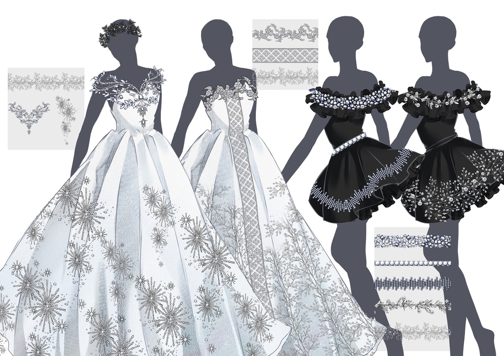 ビジュー装飾ブラシ(ユニセックス)