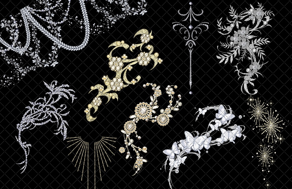 ビジュー装飾ブラシ(ユニセックス)