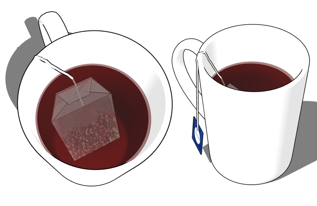 絵のような3D ティーバッグ+紅茶