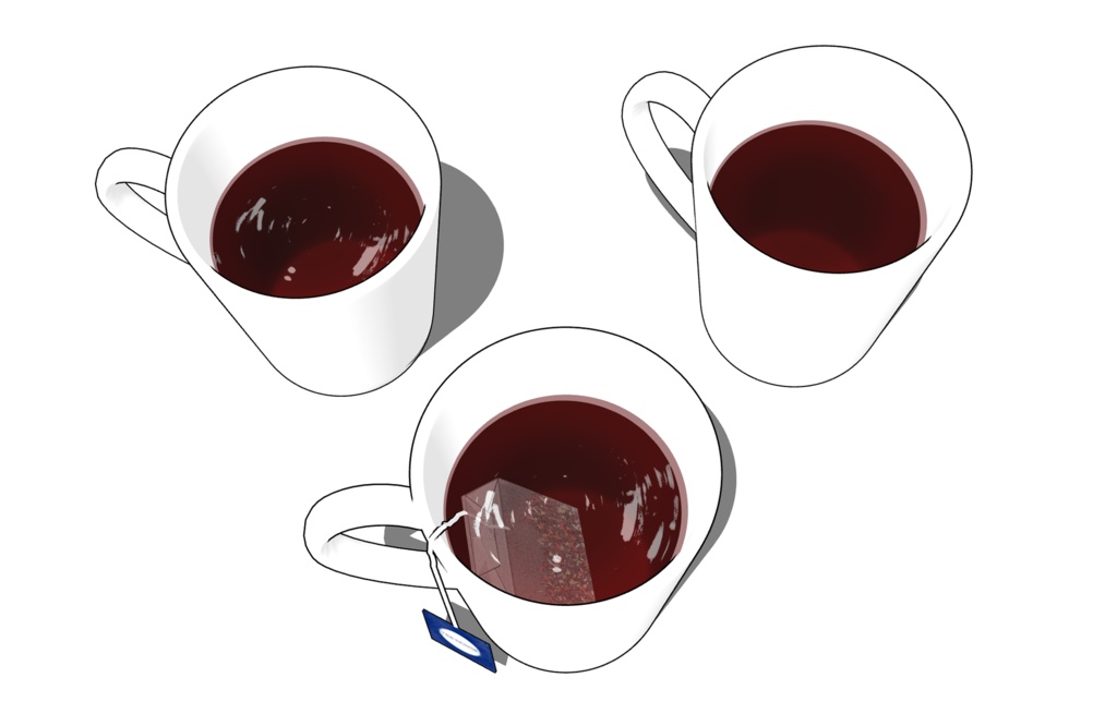 絵のような3D ティーバッグ+紅茶