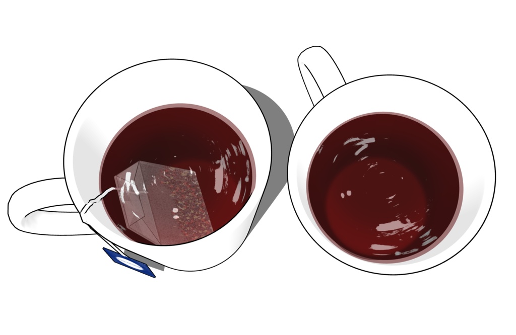 絵のような3D ティーバッグ+紅茶