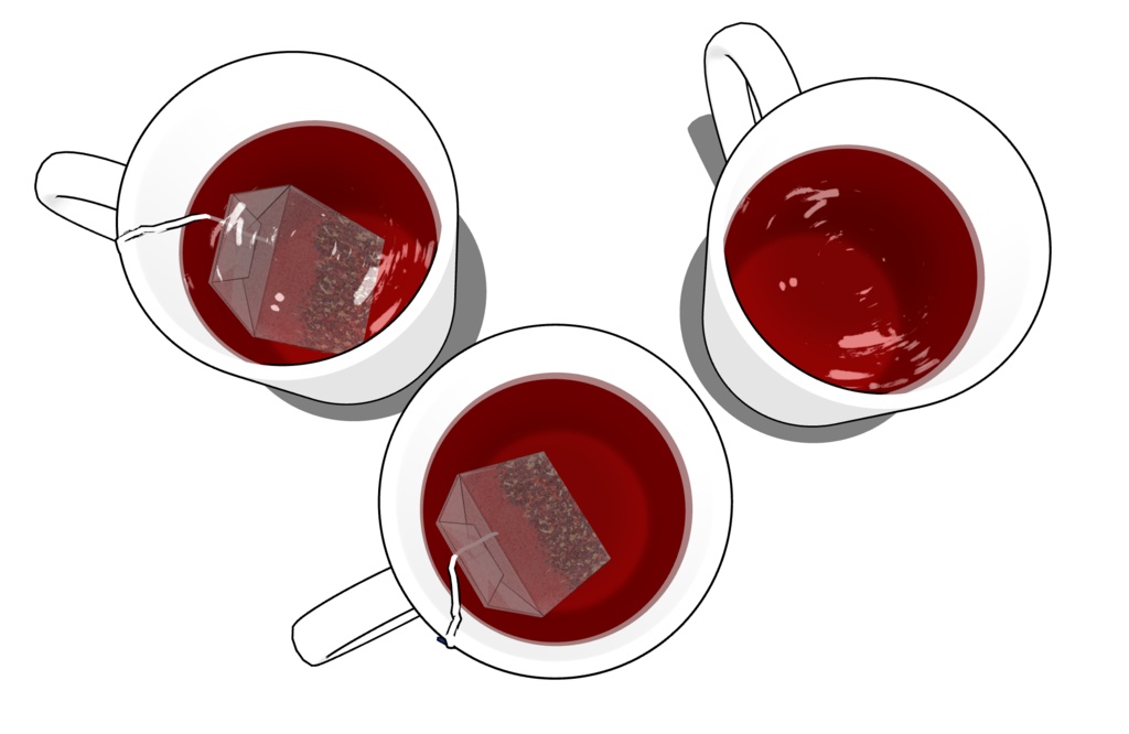 絵のような3D ティーバッグ+紅茶