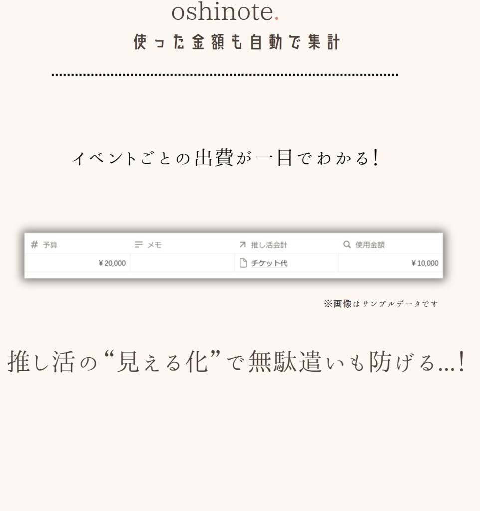 【oshinote.】推し活スケジュール管理 Notionテンプレート + SNS投稿テンプレ5枚セット