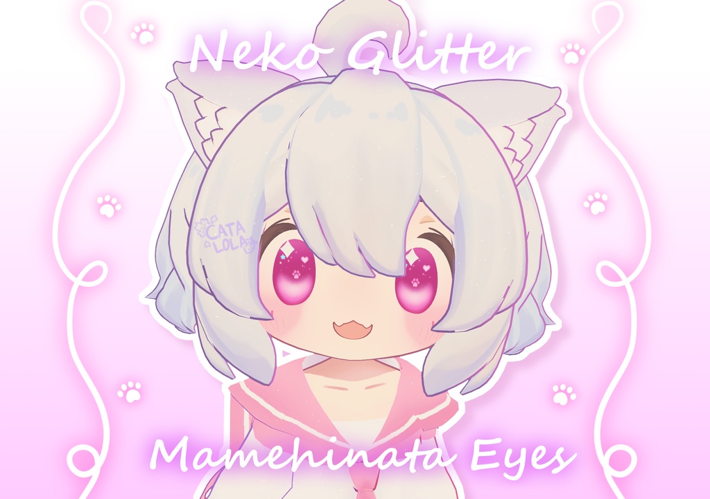 ♡ VRChat ♡ Neko Glitter Eye Texture for Mamehinata /まめひなた