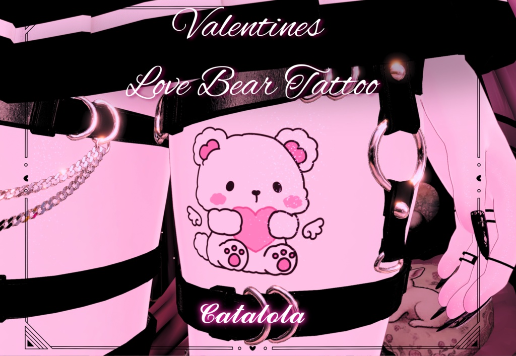 ♡ VRChat ♡ Valentines Love Bear Tattoo