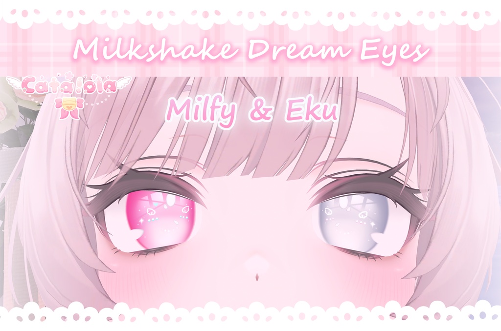 ♡ VRChat ♡ Milkshake Dream Eye Texture for Milfy/ミルフィ & Eku/エク