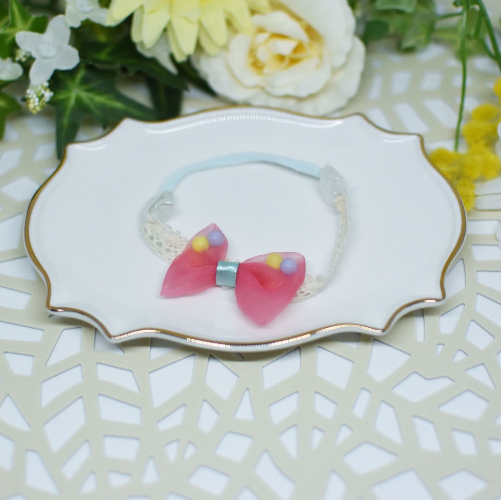 リボンフリルのヘッドドレス