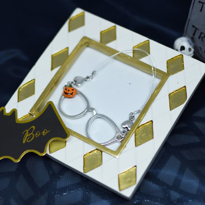 ハロウィンかぼちゃ&おばけシルバー眼鏡