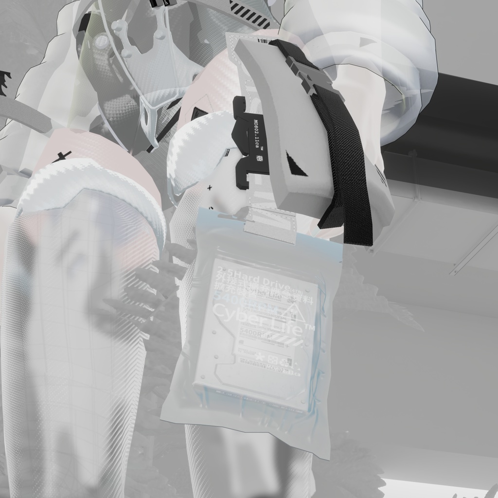 【3Dモデル】2.5HDD用静電気防止真空パック【2 style】