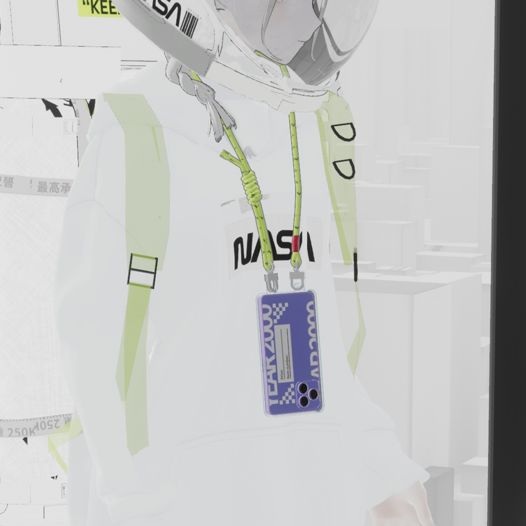 【3Dモデル】8.0mmロープ&スマートフォンセット【6色入】