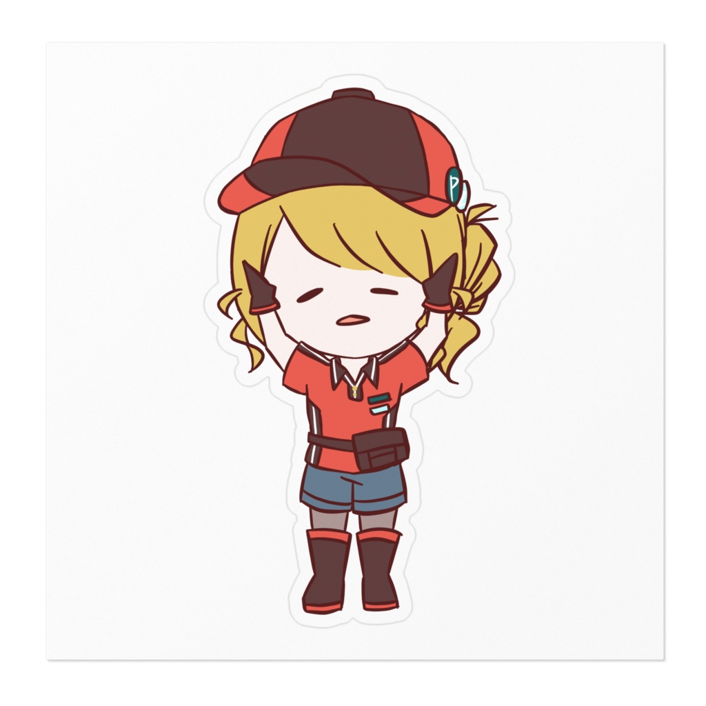 ピザ屋のおねえさん ステッカー①