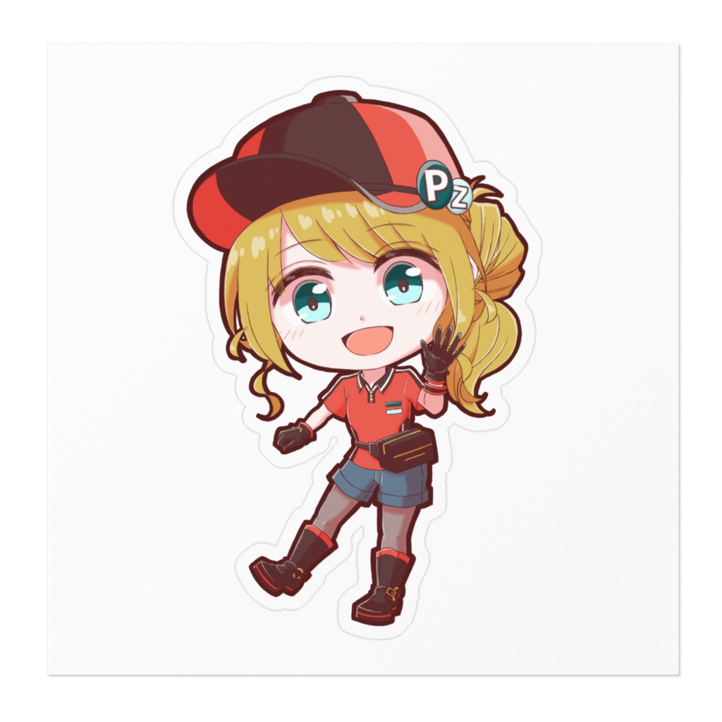 ピザ屋のおねえさん ステッカー③